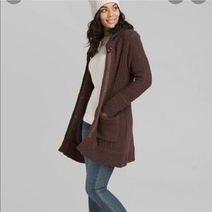 Women's Brown Knit Sweater Cardigan